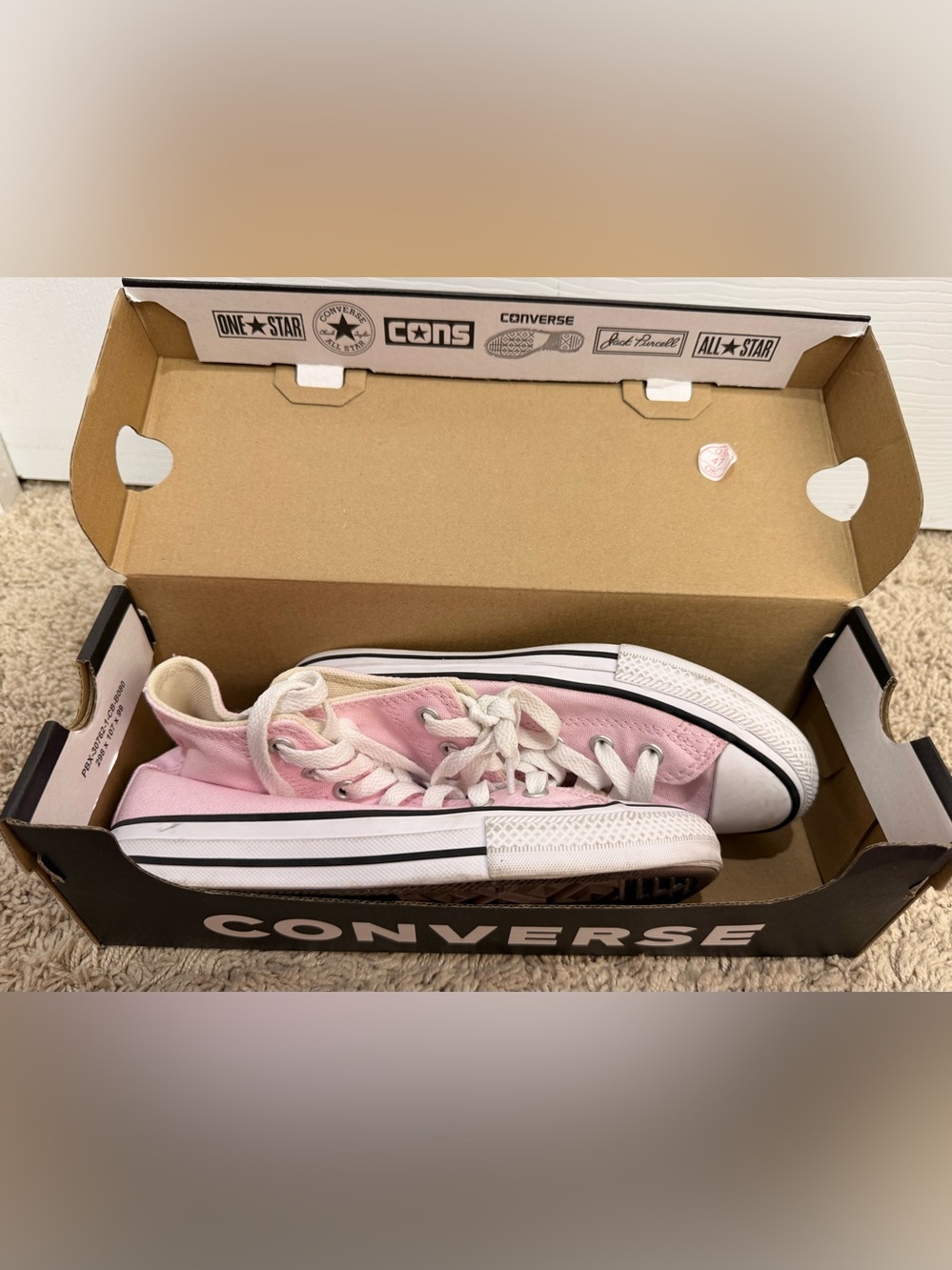 Converse Chuck Taylor All Star High-Top Sneaker - Little Kid - Pink Foam size 2 - Picture 7 of 12